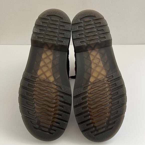 Dr. Martens 1460 Quilted Cherry Red Velvet Boots Women's 7 Grunge Vamp Vegan NEW - Picture 10 of 13